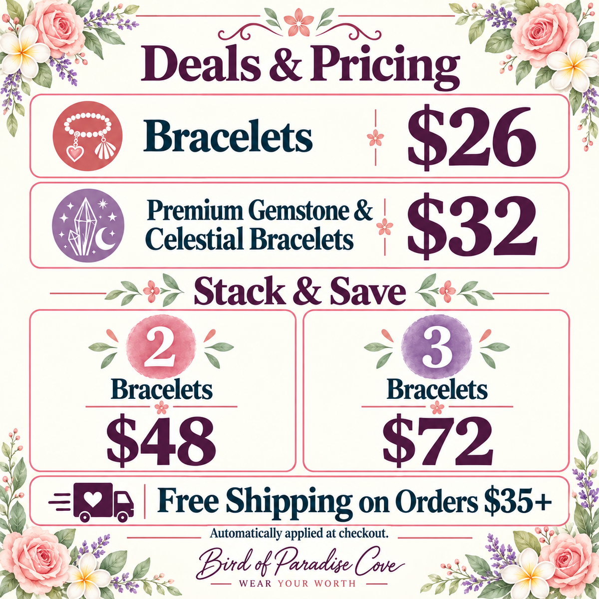 Heartspell Twilight • Purple & Teal Heart Bracelet • Love, Connection & Authenticity Jewelry