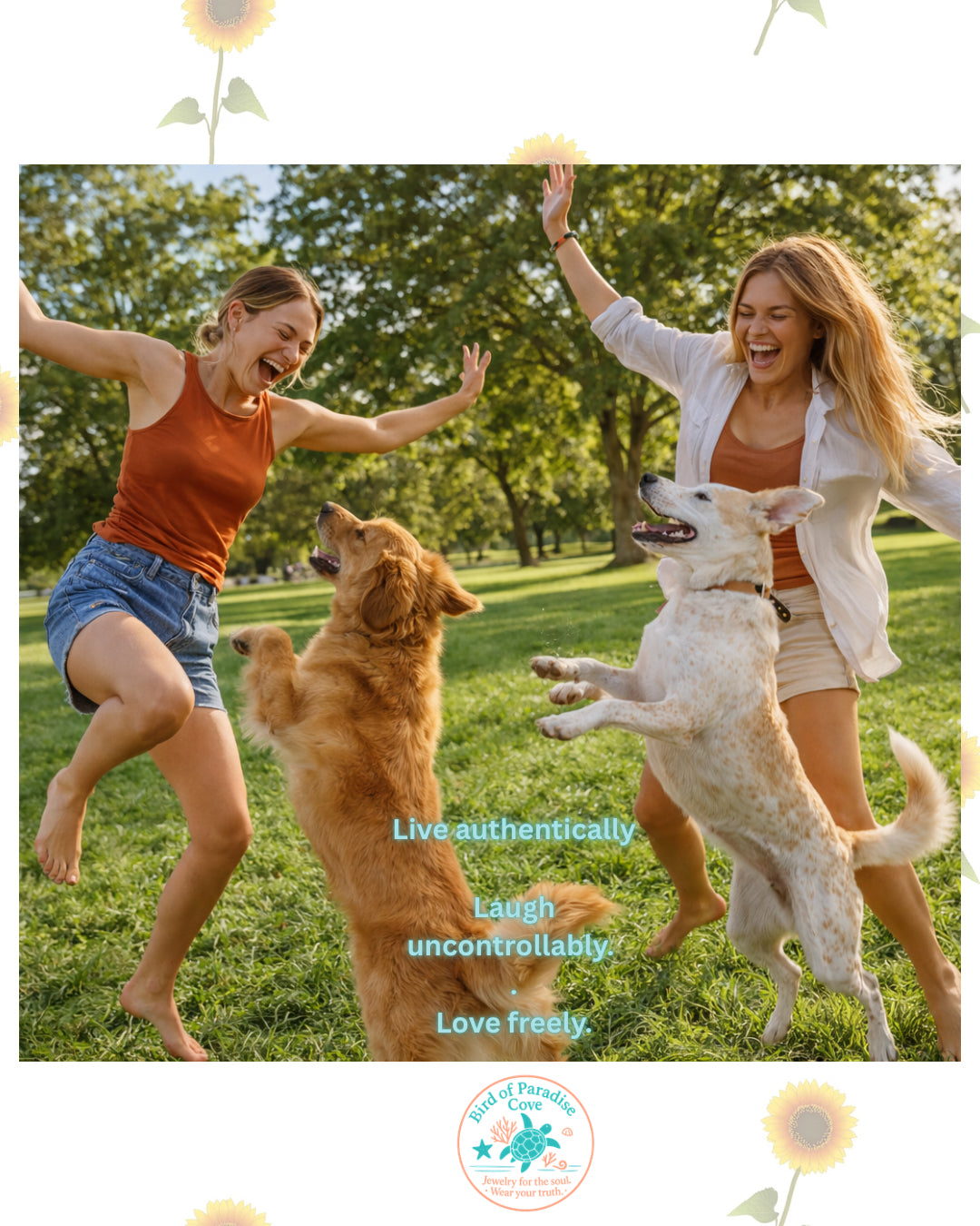 Playful lifestyle image of an Adopt Don’t Shop bracelet celebrating rescue dogs, compassion, and animal advocacy.