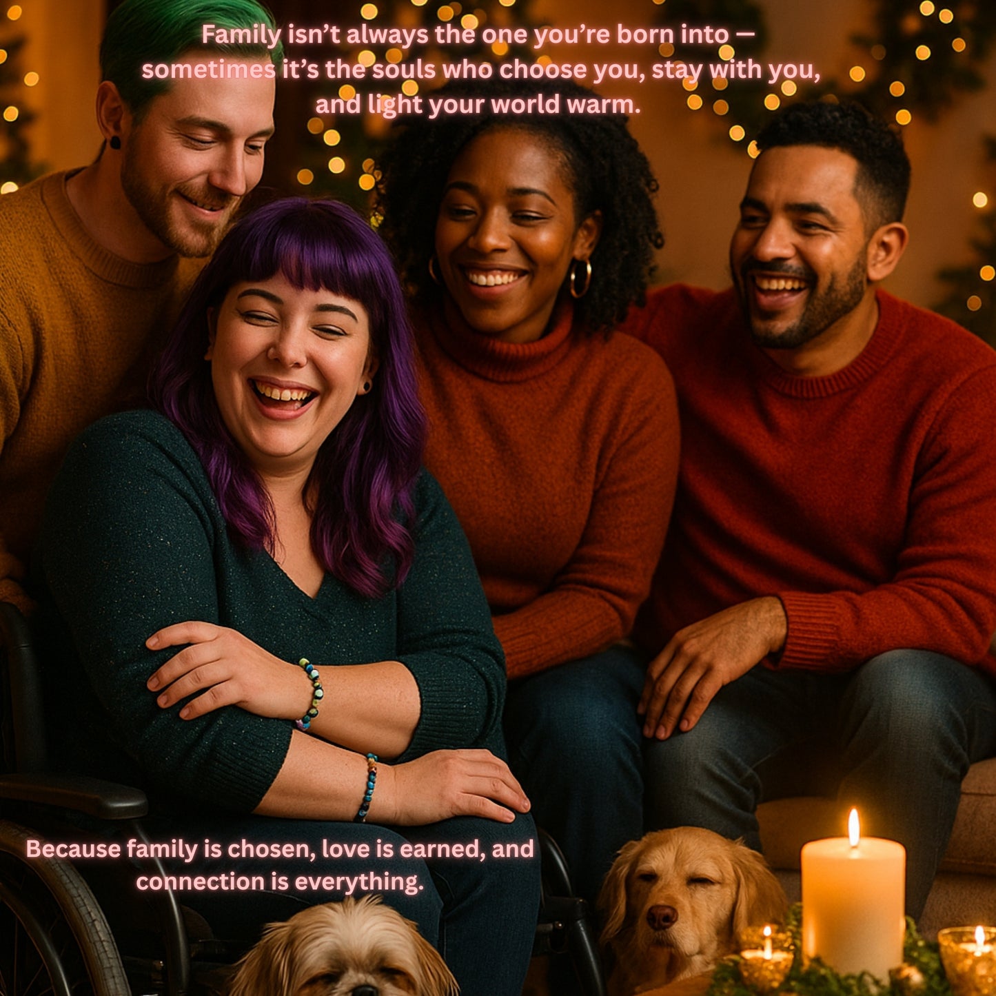 Holiday Wonder Bracelet • Festive Peppermint Glow • Cozy Christmas Jewelry