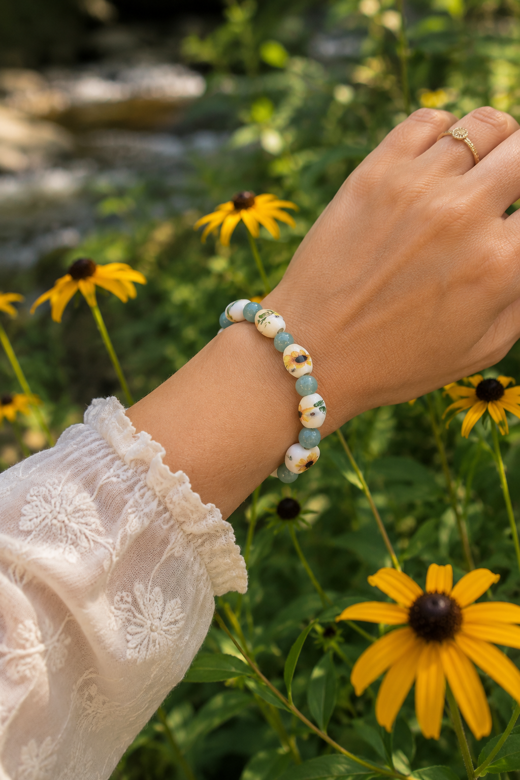 Sunflower Dreams • Nature Inspired Bracelet