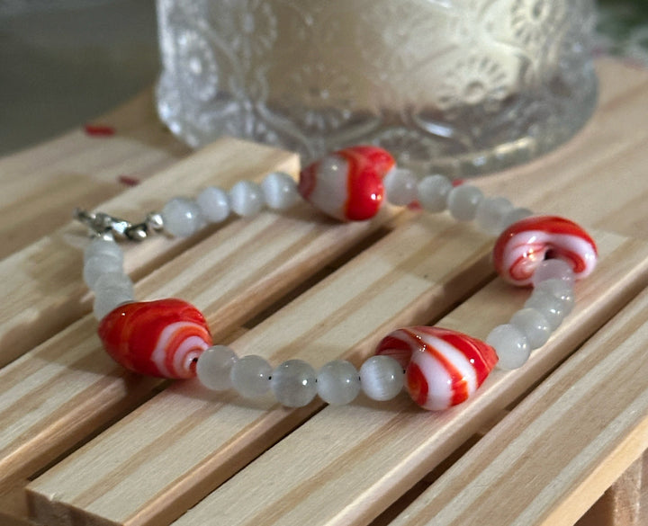 Heartwaves • Open Love Bracelet • Handmade Heart Beaded Bracelet • Self-Love, Kindness & Inclusive Gift