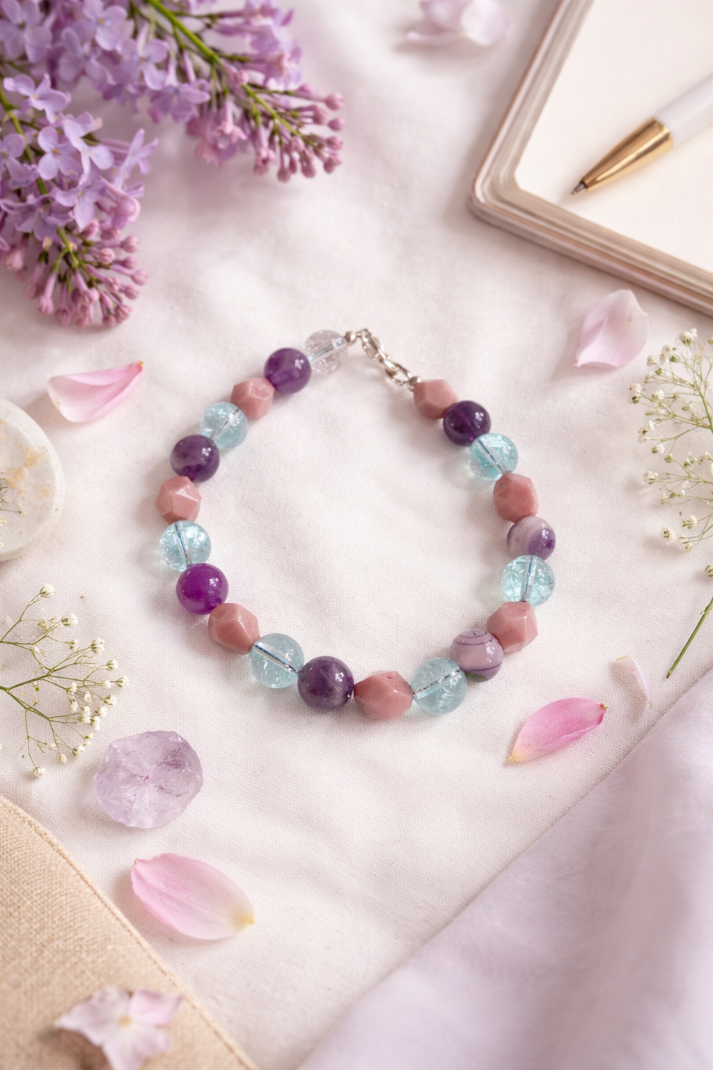 Velvet Moon Glow • Celestial Gemstone Bracelet