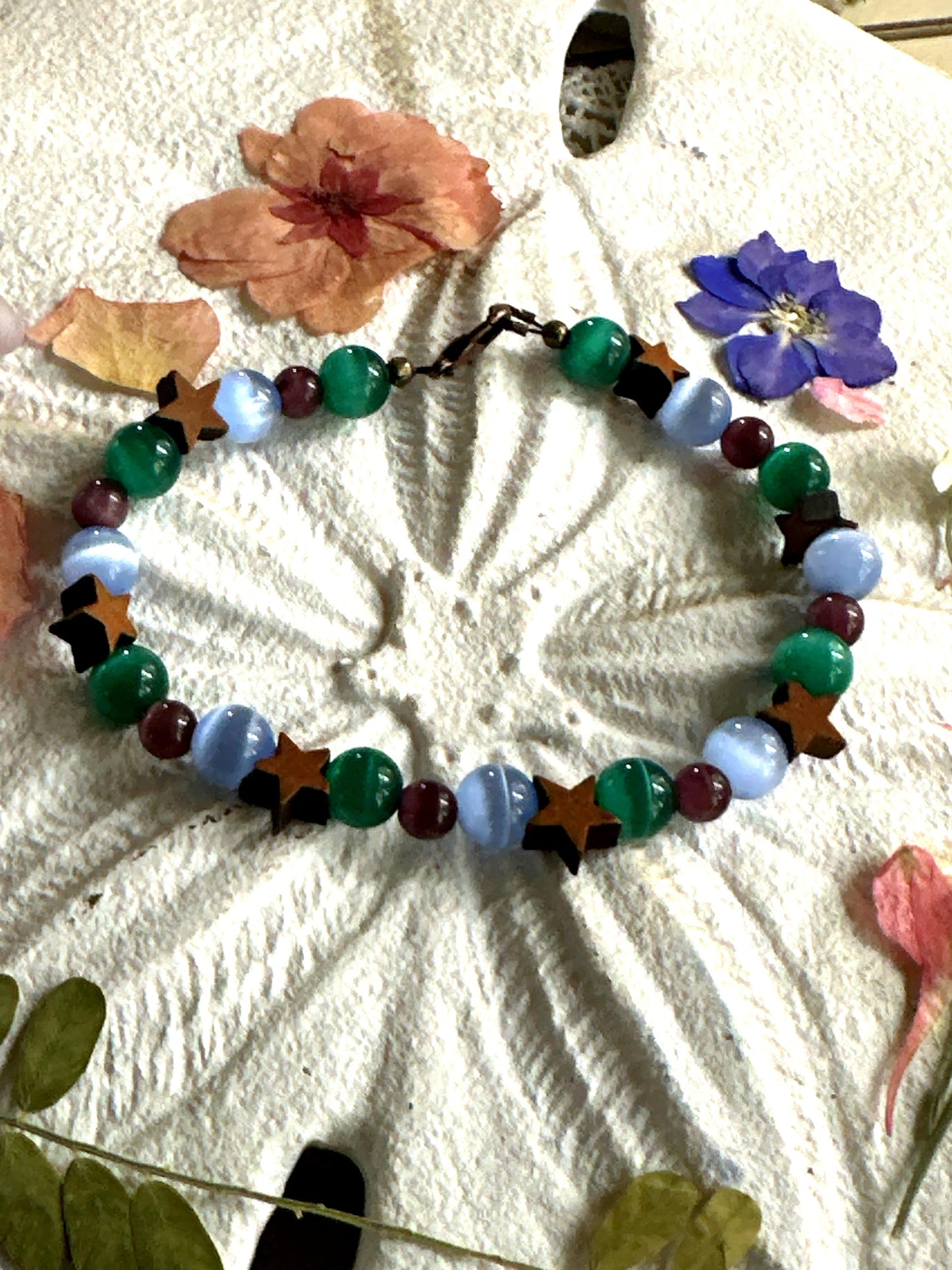 Starlit Harbor Bracelet • Celestial Coastal Gemstone Jewelry • Calm & Grounding Soul Gift