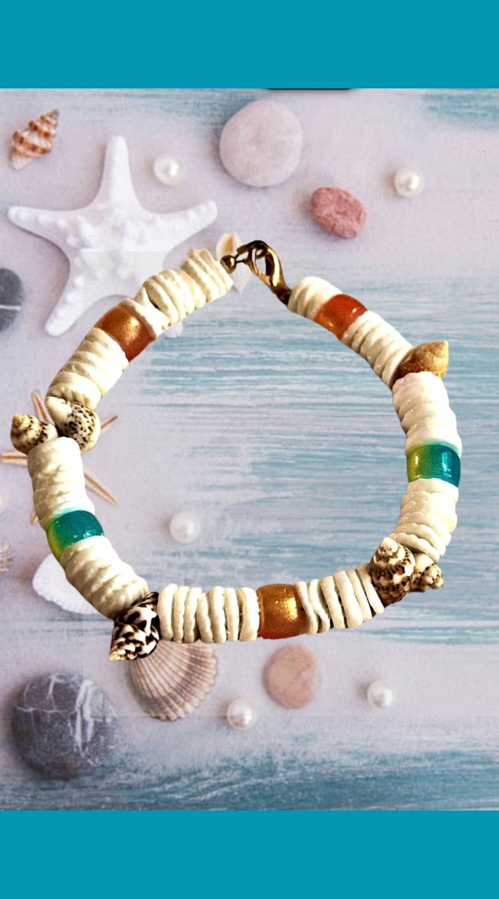 Beachy Shell Bracelet • Coastal Boho Jewelry • Ocean-Inspired Bracelet for Grounding, Calm & Summer Soul