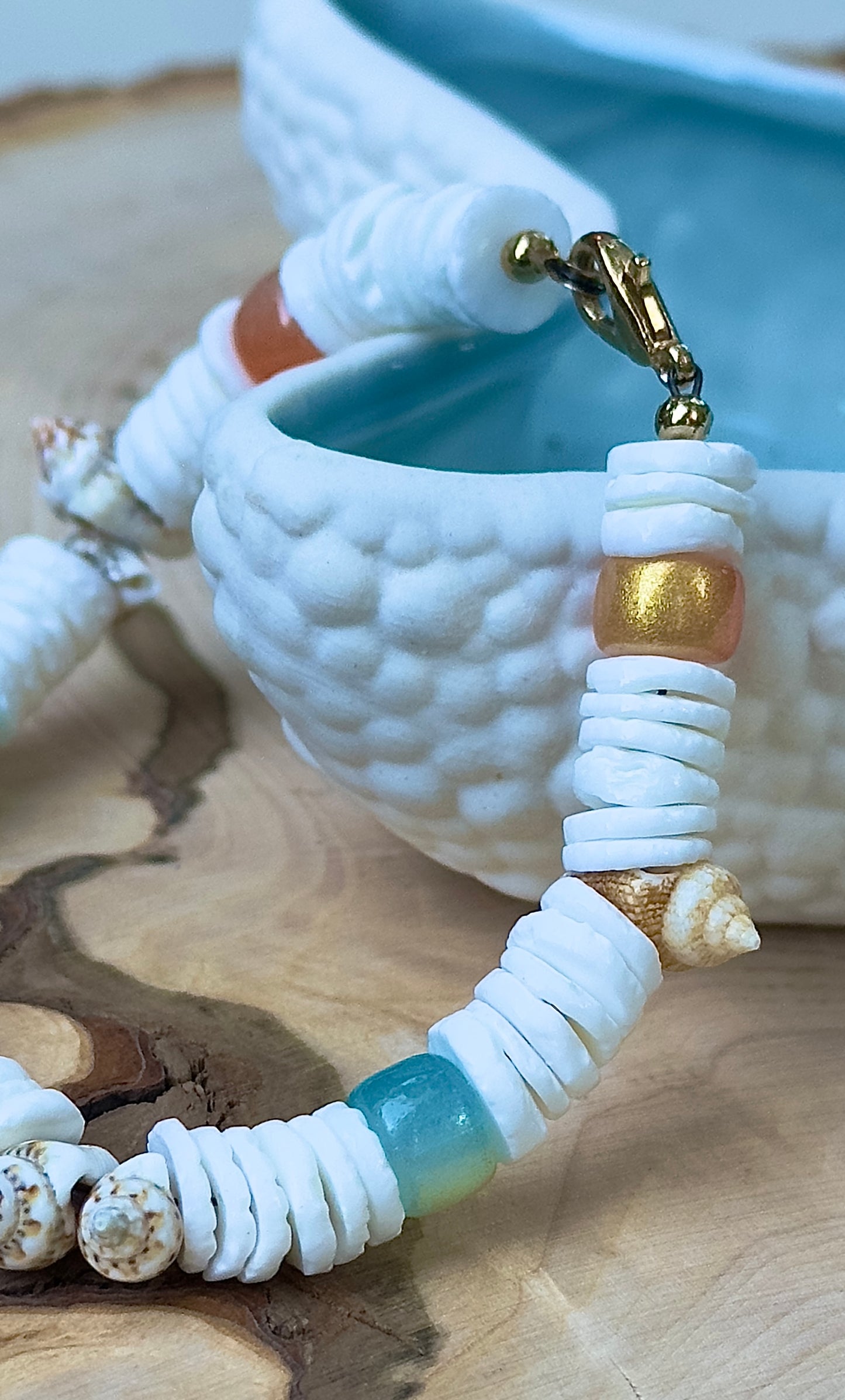 Beachy Shell Bracelet • Coastal Boho Jewelry • Ocean-Inspired Bracelet for Grounding, Calm & Summer Soul