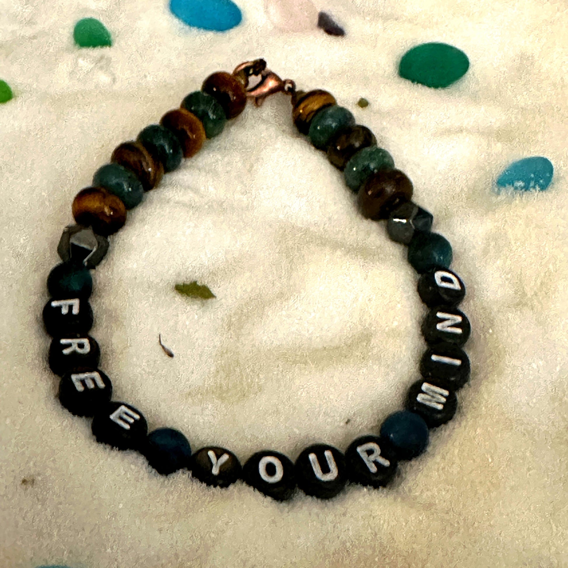 Diverse group wearing message bracelets celebrating acceptance inclusion and self expression