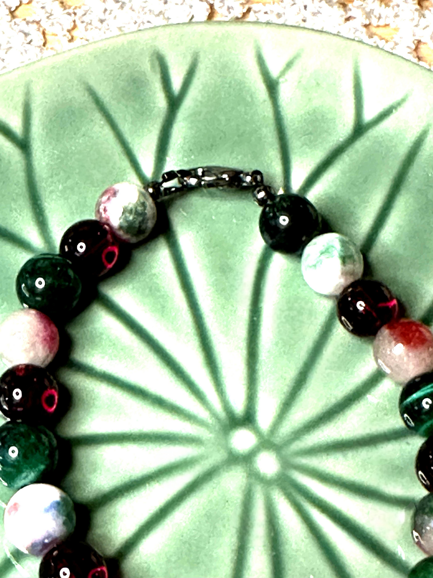 Christmas Eve Bracelet • Holiday Calm • Believe in the Magic • Festive Gemstone Jewelry