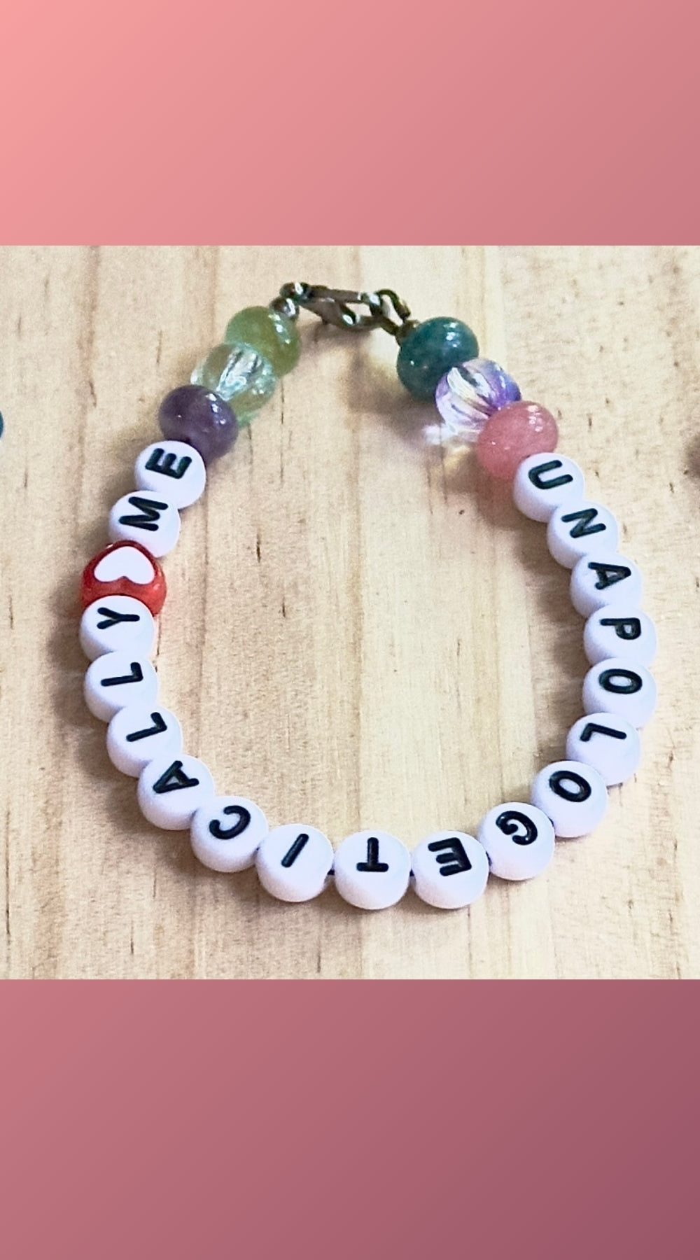 Unapologetically Me • Handmade Gemstone Bracelet • Self Love, Confidence & Authenticity Jewelry