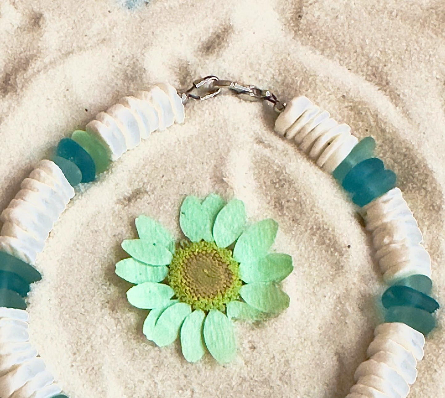 Sands of Time • Coastal Shell & Sea Glass Bracelet