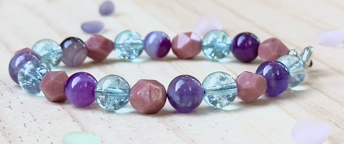 Velvet Moon Glow • Celestial Gemstone Bracelet