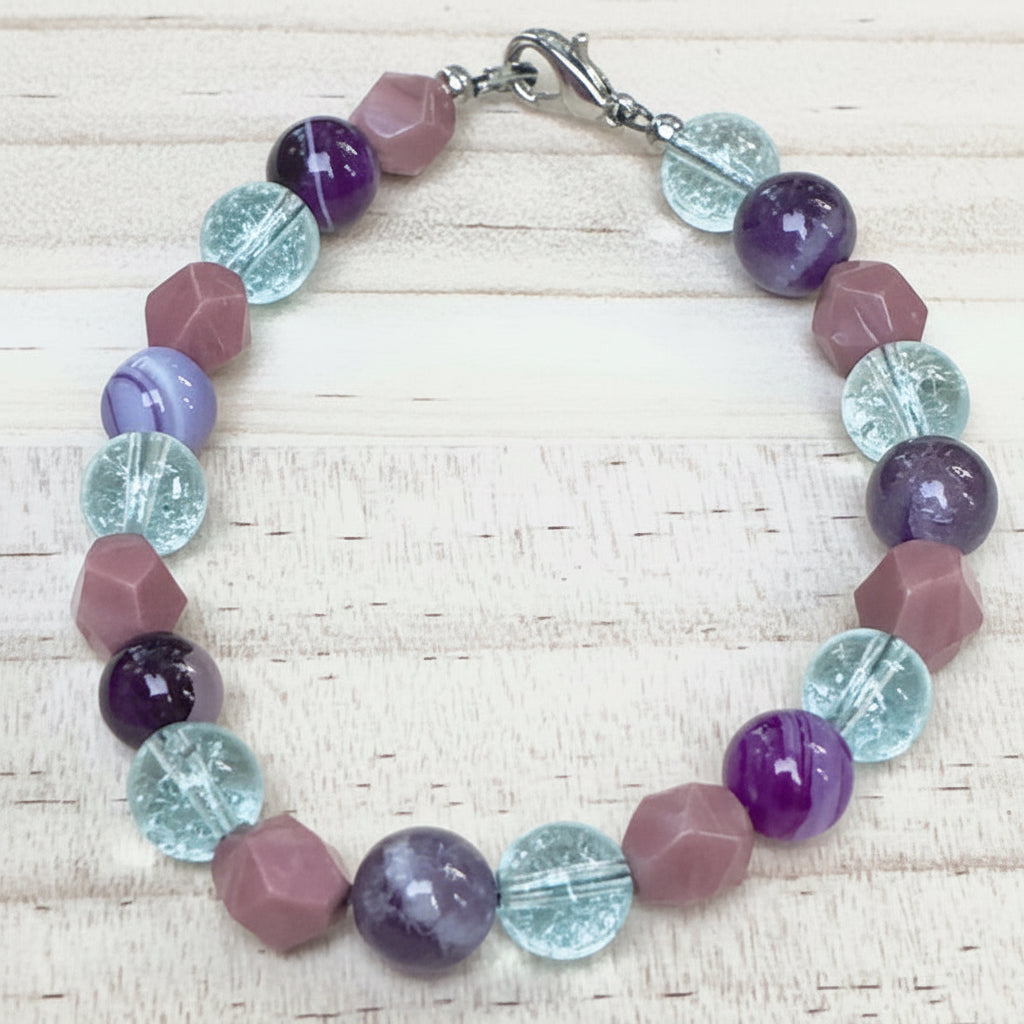 Velvet Moon Glow • Celestial Gemstone Bracelet