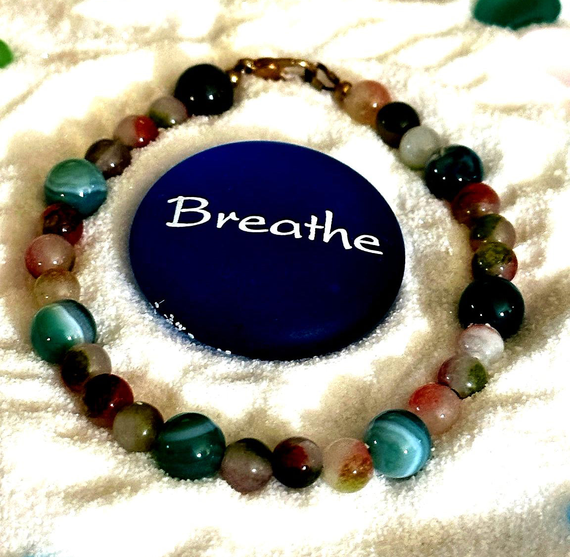 Anchored in the Tide • Coastal Gemstone Bracelet • Ocean Inspired Beaded Jewelry